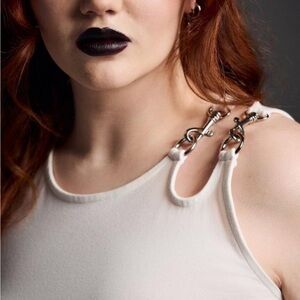 Torrid 3X Nightfall Foxy Metal Clasp Cropped Plus Tank Top NWT